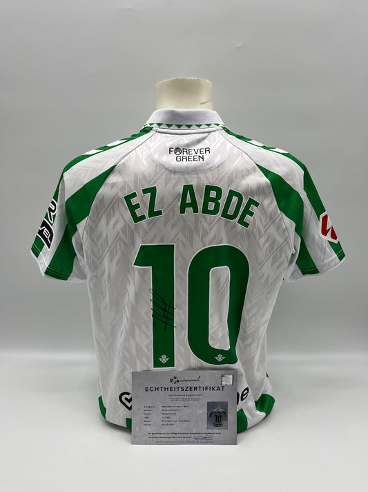 Matchworn Betis Sevilla Trikot getragen & signiert von Abde Ezzalzouli 25.01.2025