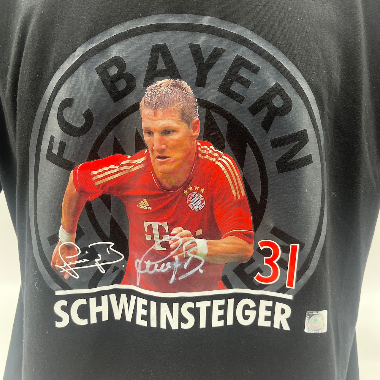 Bayern München T-Shirt Bastian Schweinsteiger signiert Autogramme FCB neu XL