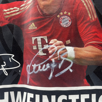 Bayern München T-Shirt Bastian Schweinsteiger signiert Autogramme FCB neu XL