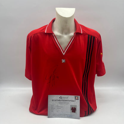 DFB Shirt Stefan Effenberg signiert Adidas COA Deutschland Autogramm XXL