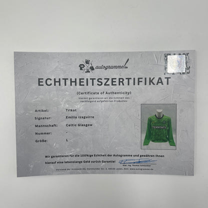 Celtic Glasgow Trikot Emilio Izaguirre signiert COA Nike L