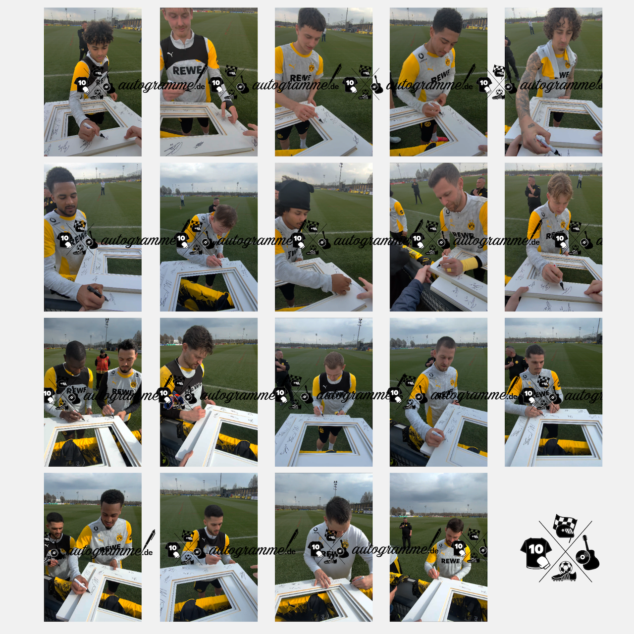 Charles Fazzino 3-D "Borussia Dortmund" Kunstwerk Teamsigniert BVB im Rahmen