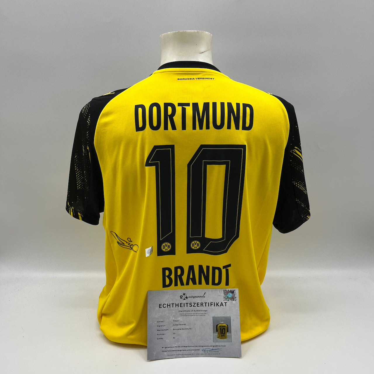 Borussia Dortmund Trikot signiert Julian Brandt BVB Puma Autogramm