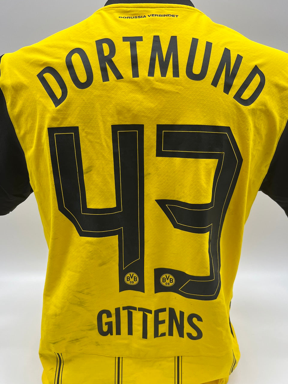 Matchworn Dortmund Trikot getragen von Jamie Gittens 25.01.2025 BVB-Bremen