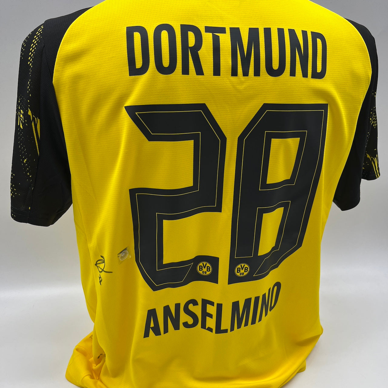 Borussia Dortmund Trikot Aaron Anselmino signiert BVB Autogramm Puma L