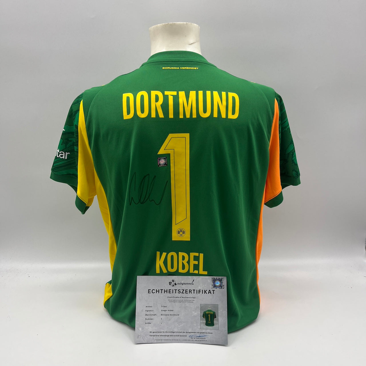Borussia Dortmund Trikot Gregor Kobel signiert BVB Puma L