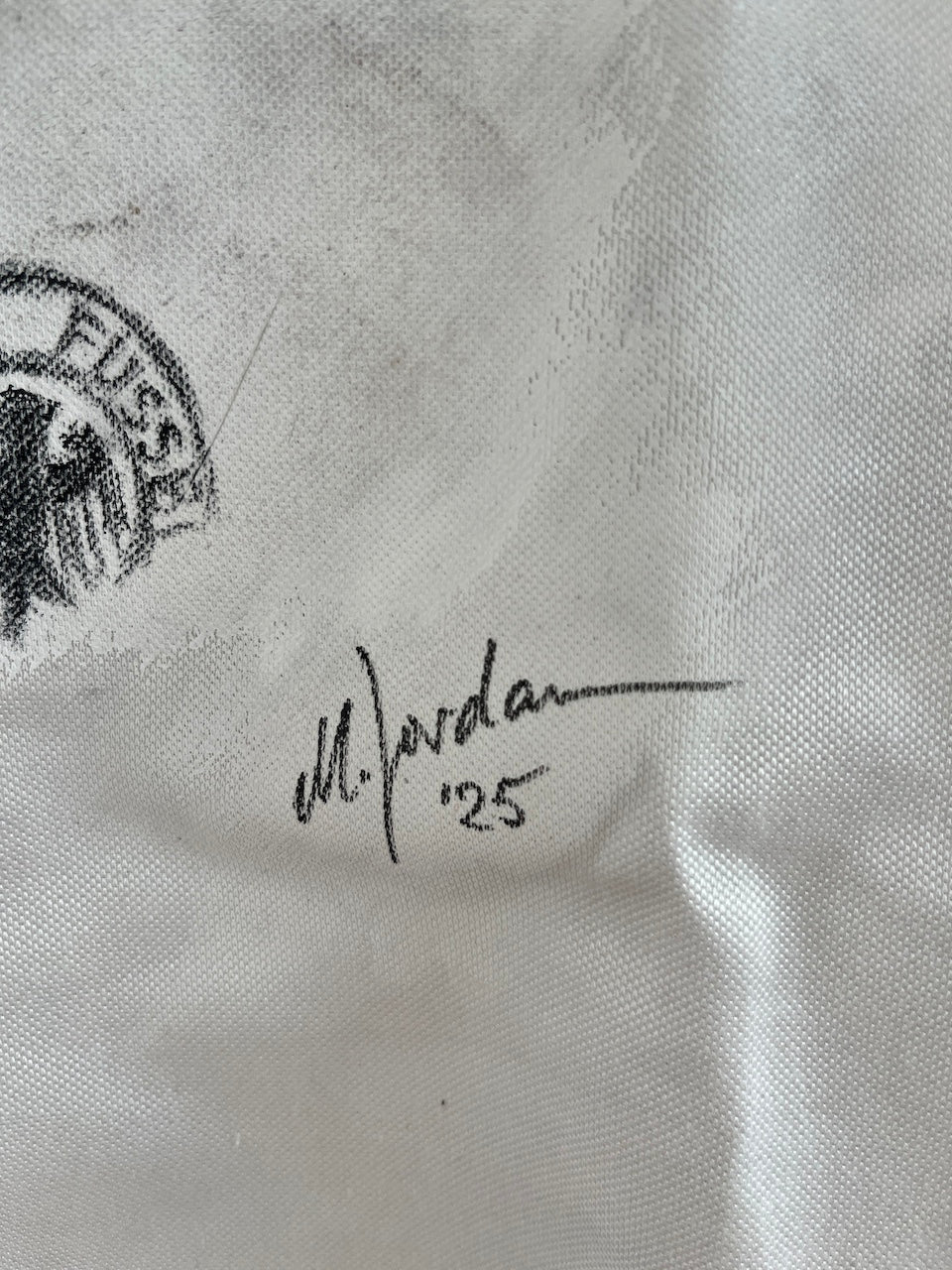 DFB jersey portrait Georg Schwarzenbeck hand painted and signed as part of S