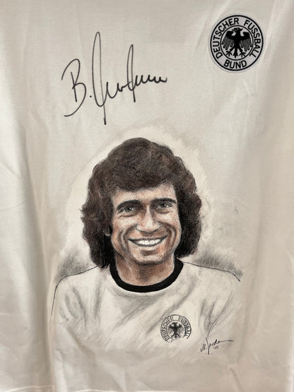 DFB jersey portrait Bernhard Cullmann hand painted and signed in the context l