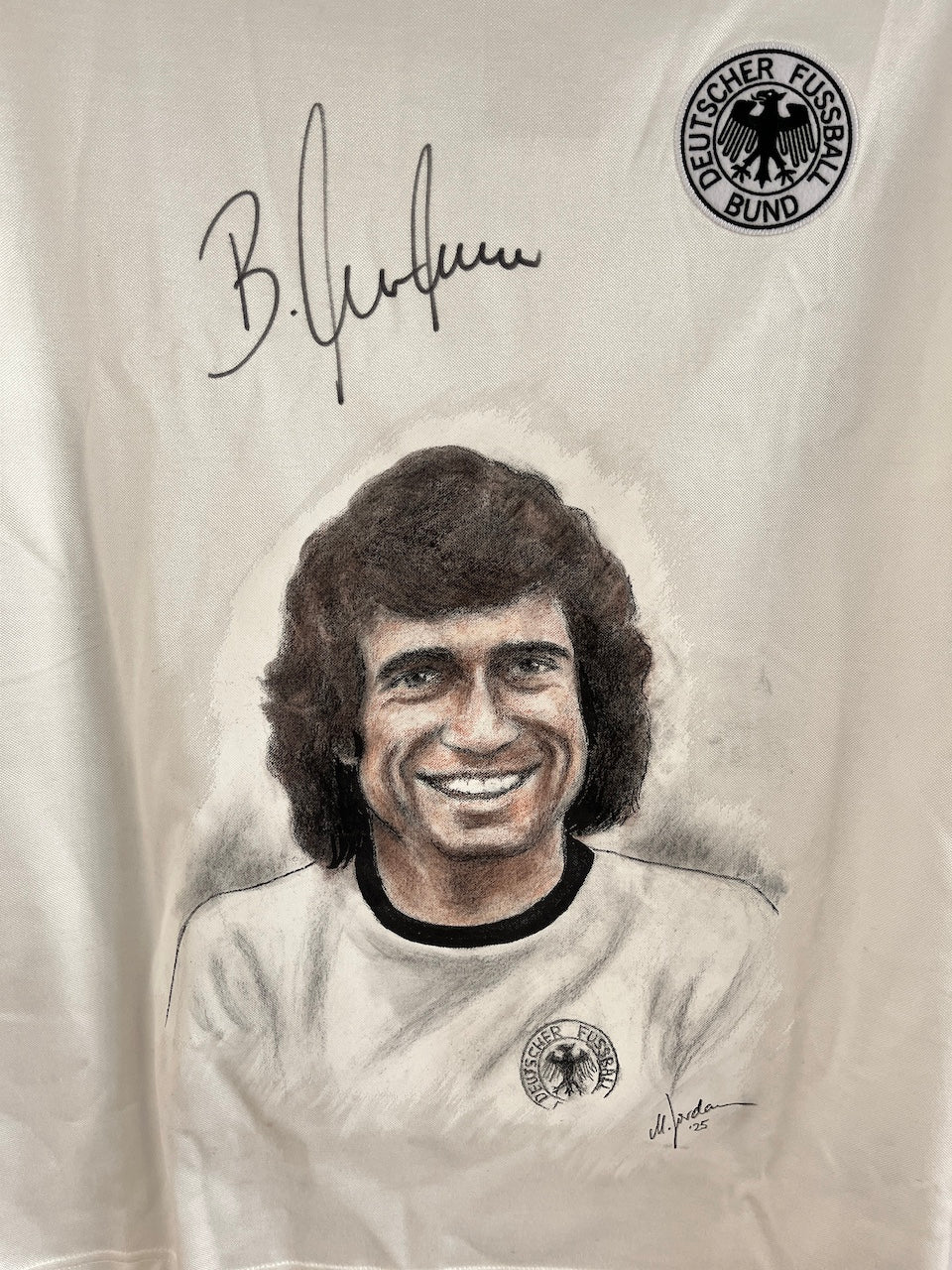 DFB jersey portrait Bernhard Cullmann hand painted and signed in the context l