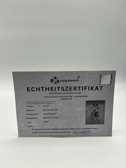 DFB Trikot Portrait Rainer Bonhof handgemalt und signiert L