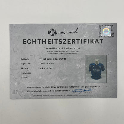 Schalke 04 Trikot 2025/2026 Teamsigniert COA Bundesliga L