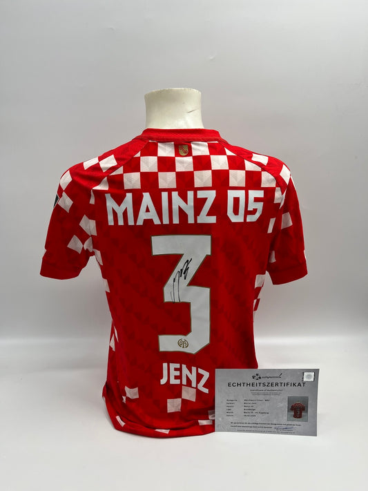 Matchworn Mainz Trikot getragen & signiert von Moritz Jenz 08.02.2025