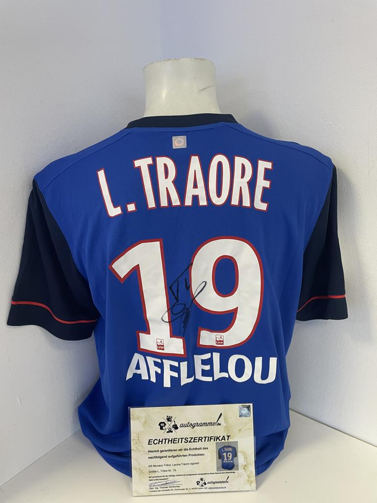 AS Monaco Trikot Lacina Traore signiert Frankreich Nike Autogramm Fußball L