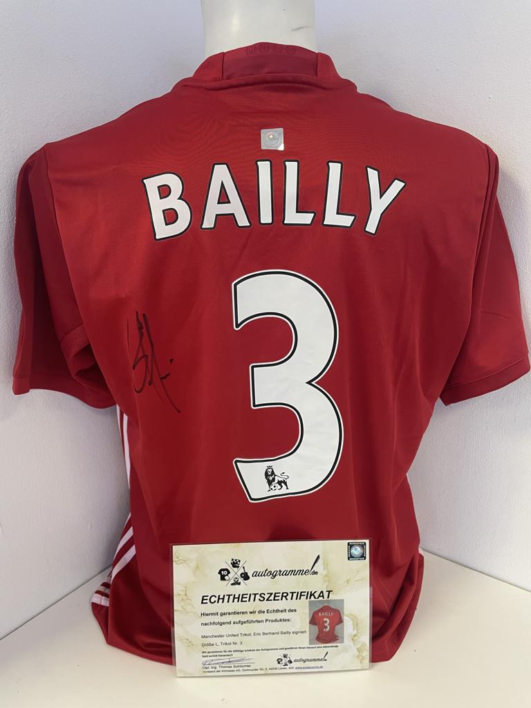 Manchester United Trikot Eric Bailly signiert Autogramm Fußball England Adidas L