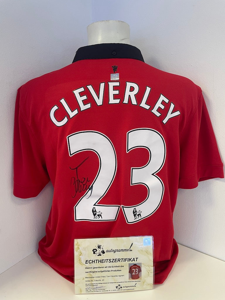Manchester United Trikot Tom Cleverley signed autograph soccer england nike XL