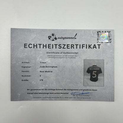 Real Madrid Trikot Jude Bellingham signiert Autogramm Adidas COA 176