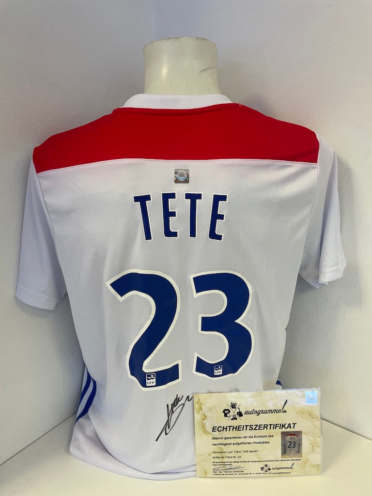 Olympique Lyon Trikot Tete signiert Autogramm Fußball Frankreich Adidas Neu M
