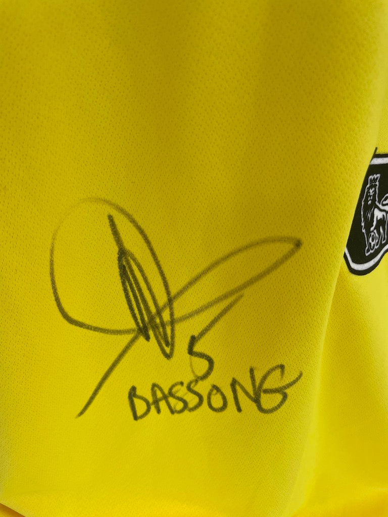 Norwich City Trikot Sebastien Bassong signiert Autogramm Fußball England errea XL