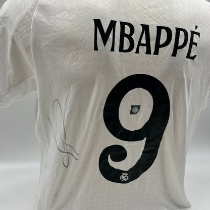 Real Madrid Trikot Kylian Mbappe signiert Autogramm Adidas COA XL