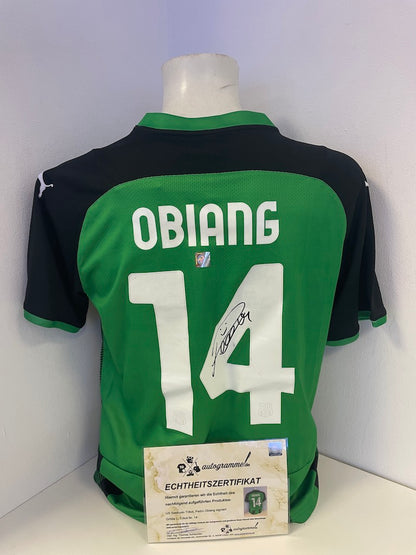 Us Sassuolo jersey Pedro Obiang signed Italy Puma autograph foot