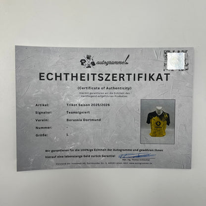 BVB Trikot 2025/2026 Teamsigniert Borussia Dortmund Puma L