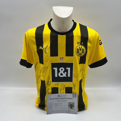 BVB Trikot 2022/2023 Teamsigniert Borussia Dortmund COA Puma Bellingham M