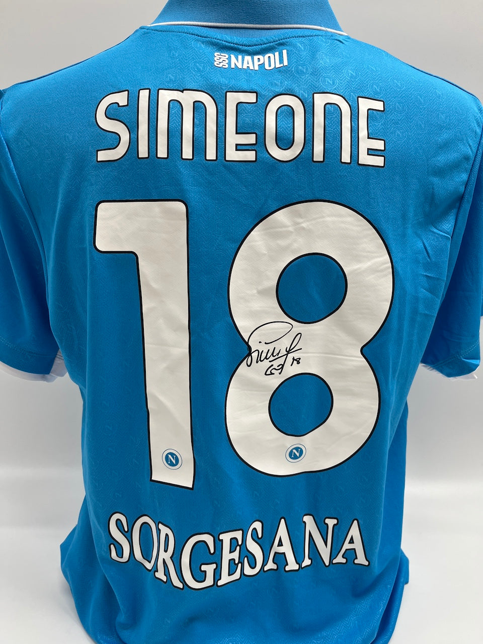 Matchworn SSC Neapel Trikot getragen & signiert von Giovanni Simeone 29.10.2024