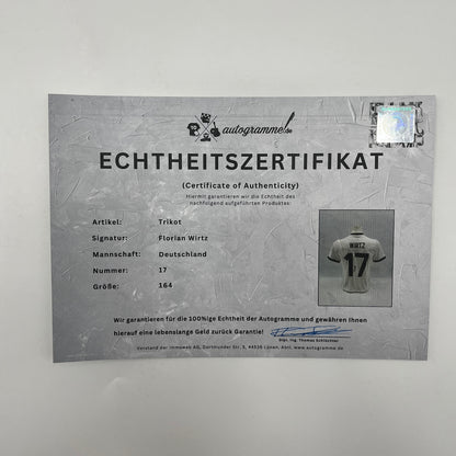 DFB Trikot Florian Wirtz signiert Adidas COA Deutschland Autogramm 164