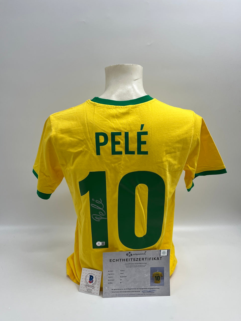 Brazil Repro Trikot Pele Signed Signature autograph COA M