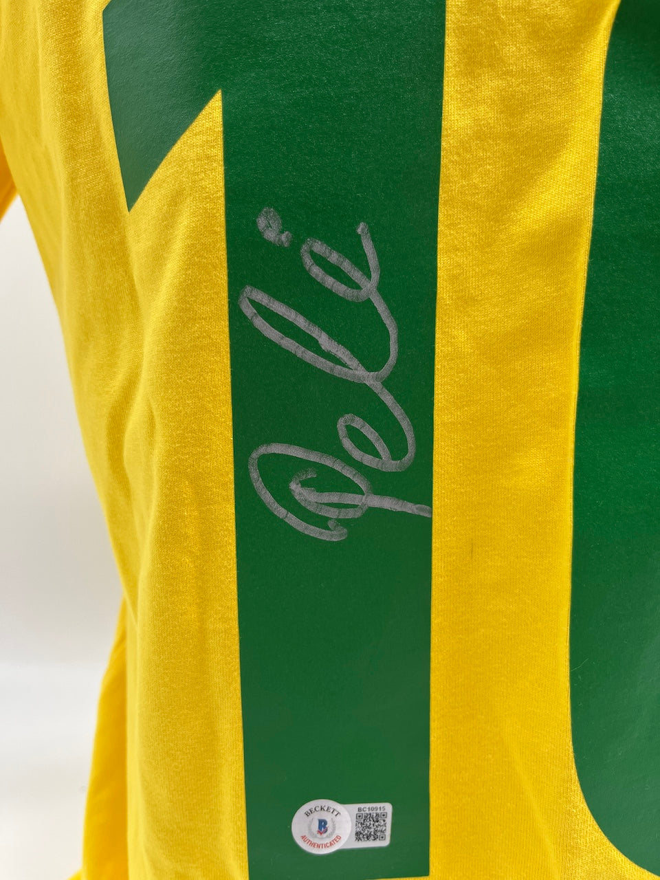 Brasilien Repro Trikot Pele signiert Unterschrift Autogramm COA M