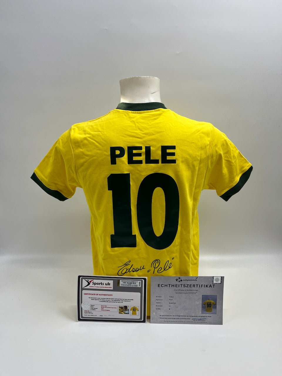 Brasilien Repro Trikot Pele signiert Neu Unterschrift Autogramm COA M