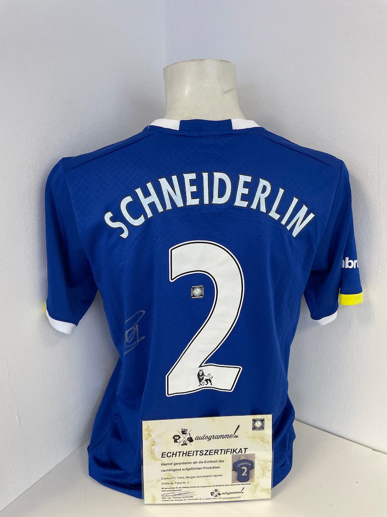 FC Everton Trikot Morgan Schneiderlin signiert Autogramm Fußball England COA M