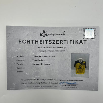 BVB Trikot 2025/2026 Teamsigniert Borussia Dortmund Puma XL
