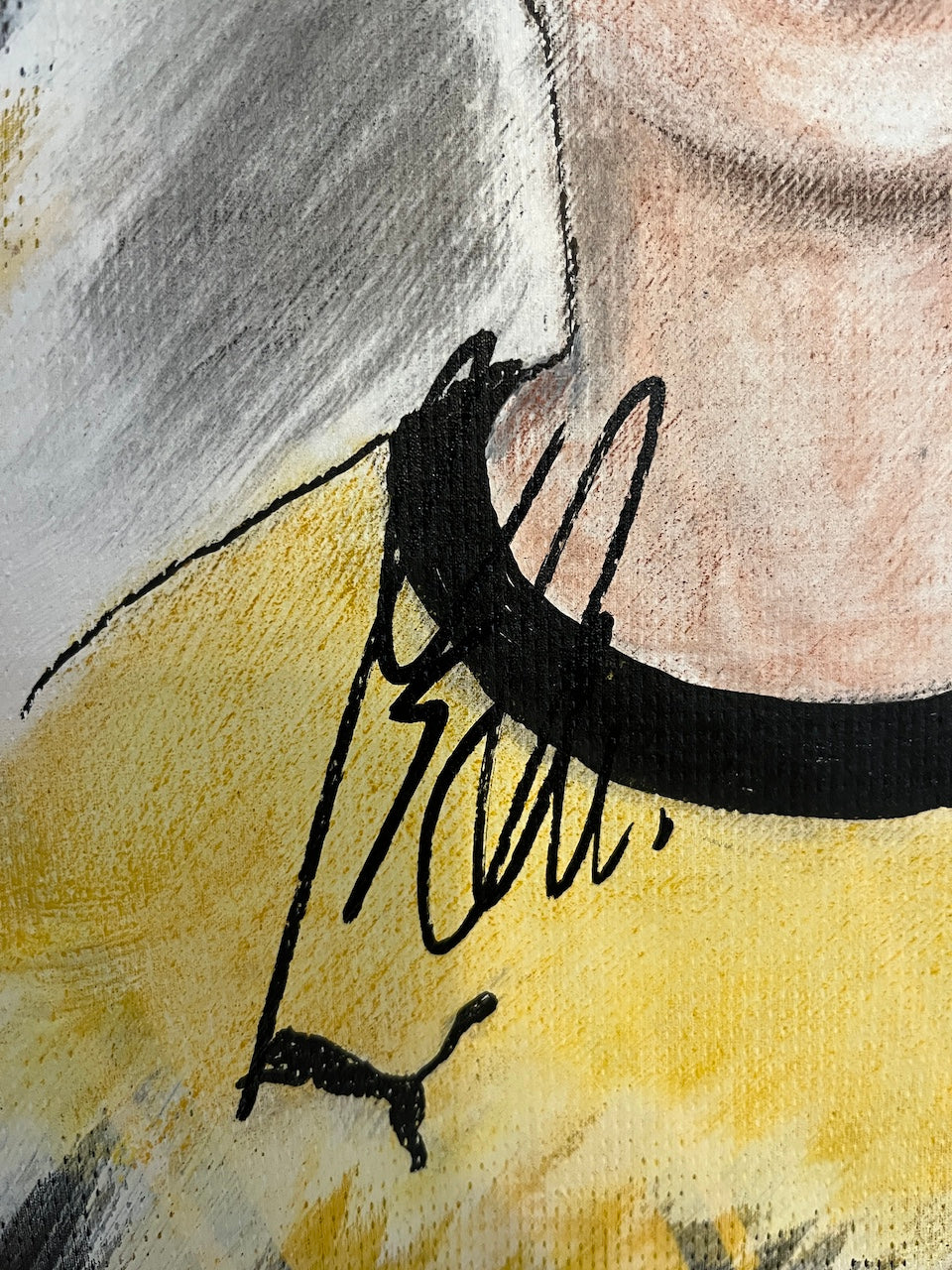 Borussia Dortmund Trikot Portrait Nico Schlotterbeck handgemalt und signiert BVB