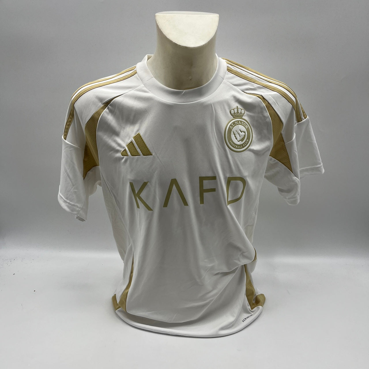 Al Nassr FC Trikot Cristiano Ronaldo signiert Autogramm Fußball weiß M