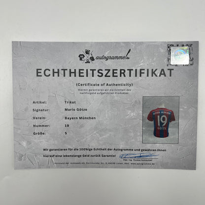 Bayern München Trikot Mario Götze signiert Autogramme Adidas S
