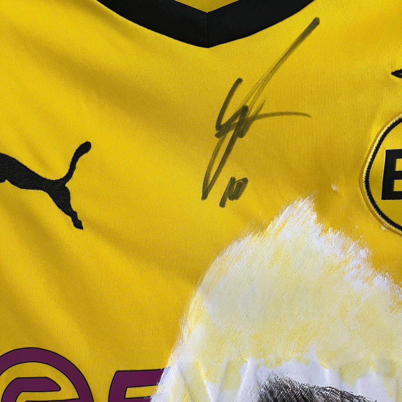 Borussia Dortmund Trikot Portrait Mario Götze handgemalt und signiert 164