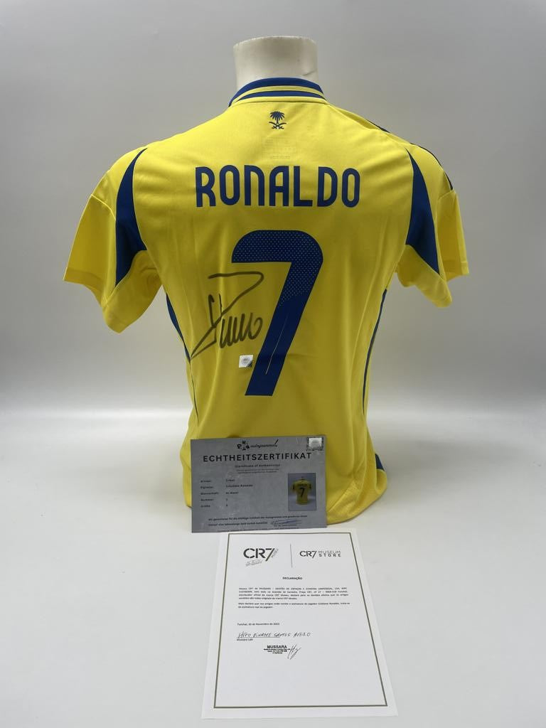 Al Nassr FC jersey Cristiano Ronaldo signed autograph football COA S