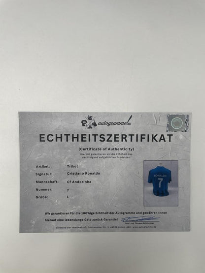 CF Andorinha Trikot Cristiano Ronaldo signiert Autogramm CFA Fußball COA L
