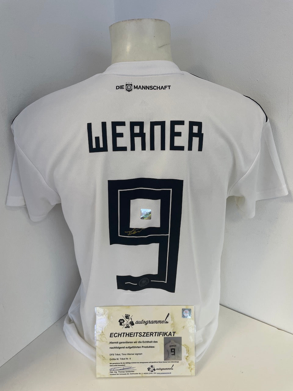 DFB Trikot Timo Werner signiert Adidas COA Deutschland DFB M