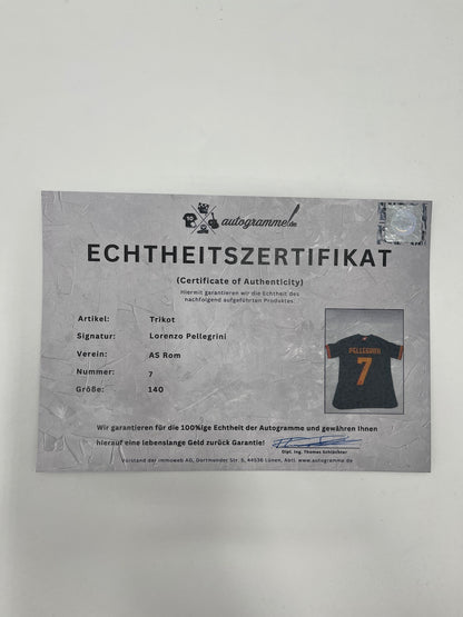 AS Rome Trikot Lorenzo Pellegrini signed Coa Adidas Football 140 as part of COA Adidas