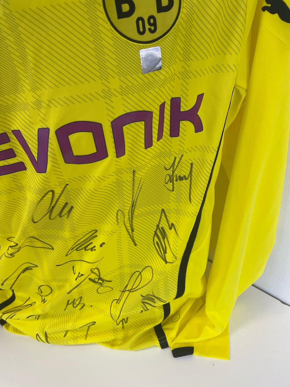 BVB Trikot 2013/2014 Team -signed Langarm Borussia Dortmund Coa Neu Puma L