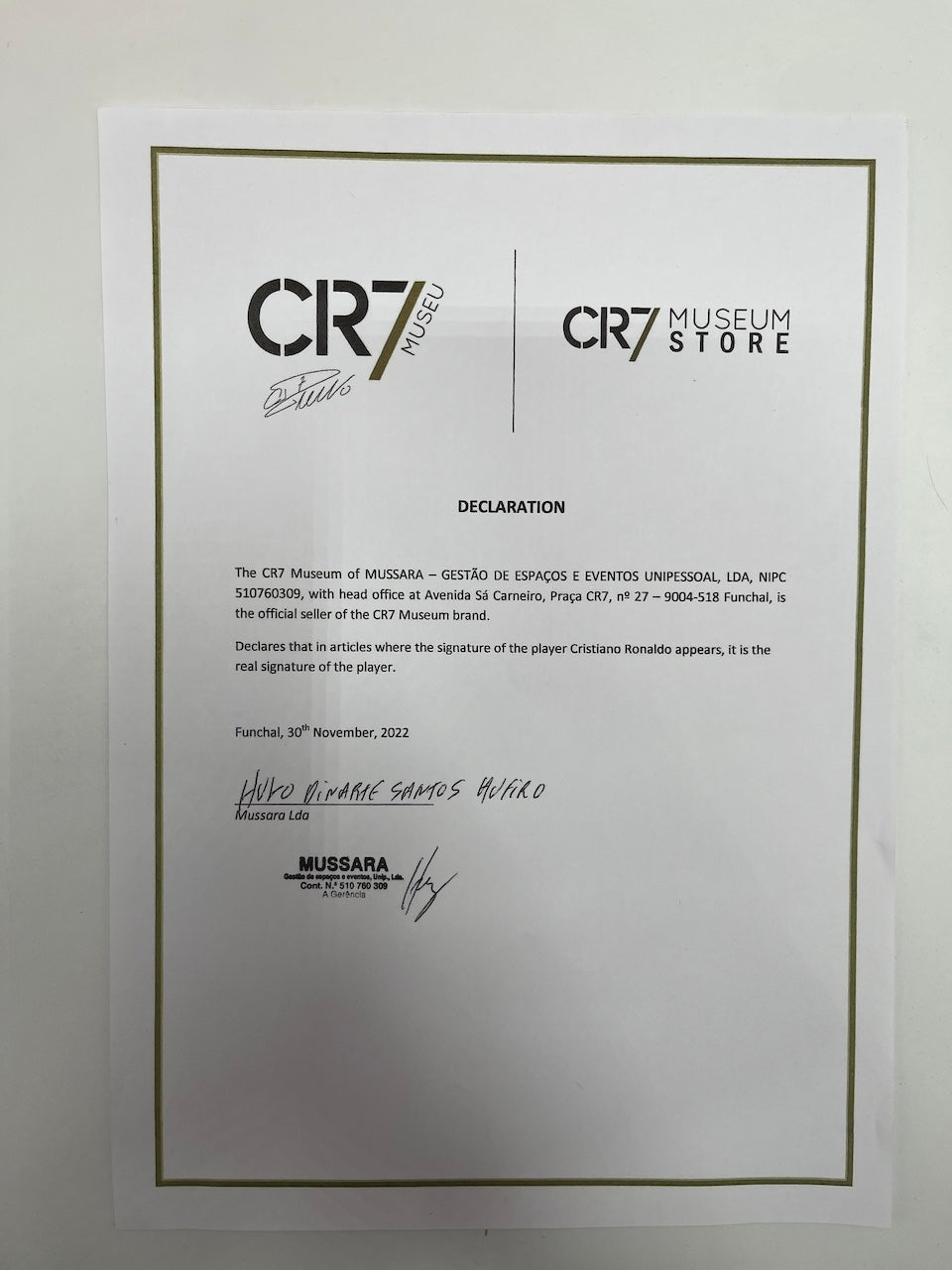 Portugal Trikot Cristiano Ronaldo signed autograph Coa Football L