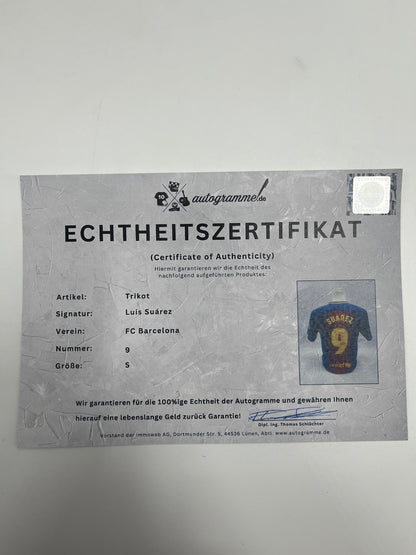 FC Barcelona Trikot Luis Suarez signiert Autogramm LaLiga Nike COA neu S