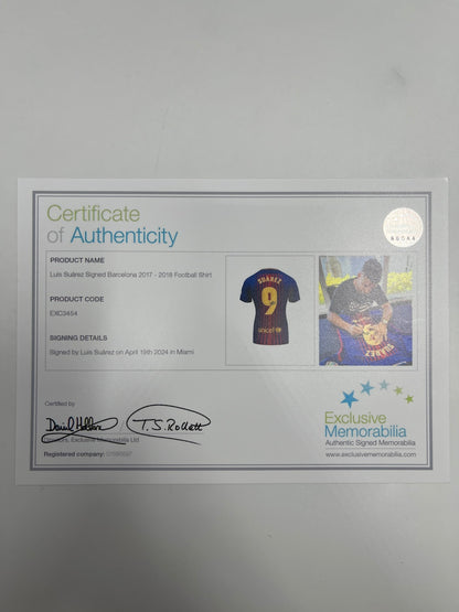 FC Barcelona Trikot Luis Suarez signiert Autogramm LaLiga Nike COA neu S