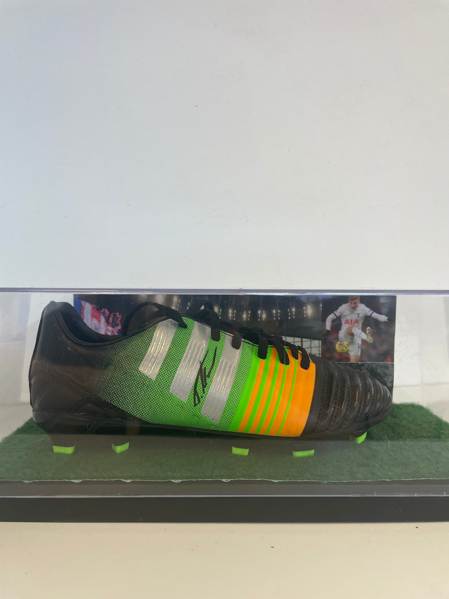 Fußballschuh Timo Werner signiert Fußball Tottenham Premier League Schuh Neu