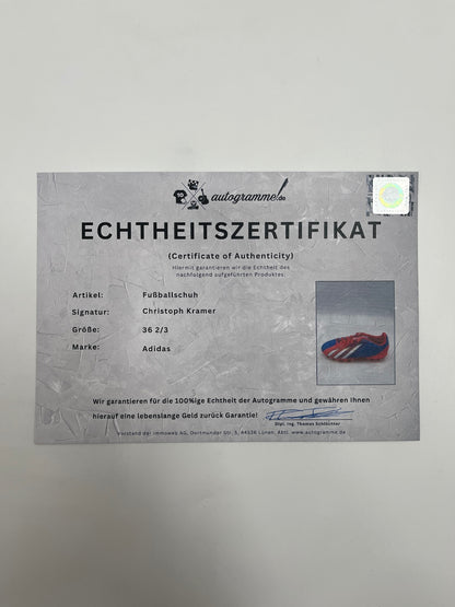 Fußballschuh Christoph Kramer signiert Fußball Bundesliga Adidas