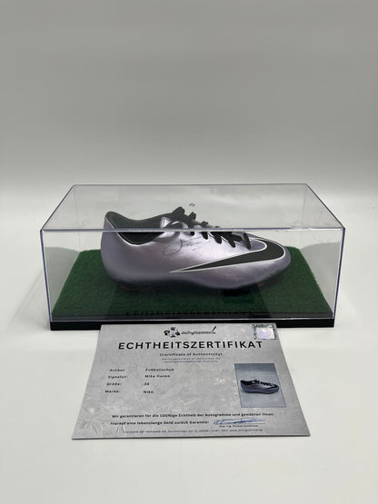 Fußballschuh Mike Hanke signiert Fußball Bundesliga Nike 38