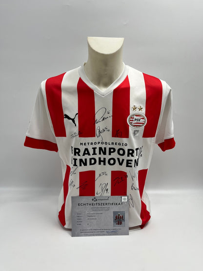 PSV Eindhoven Trikot Teamsigniert Saison 2022/2023 Autogramm Niederlande M