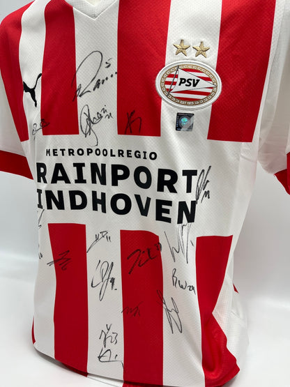 PSV Eindhoven Trikot Teamsigniert Saison 2022/2023 Autogramm Niederlande M
